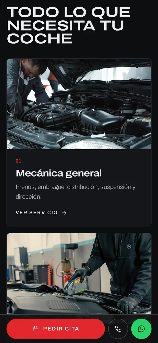 La misma web en un móvil